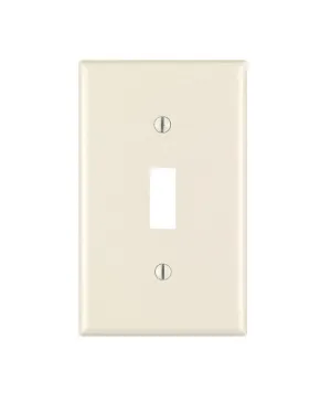 Leviton Light Almond 1 gang Thermoset Plastic Toggle Wall Plate 10 pk