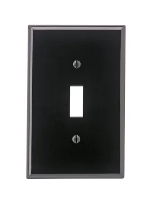 Leviton Midway Black 1 gang Nylon Toggle Wall Plate 1 pc