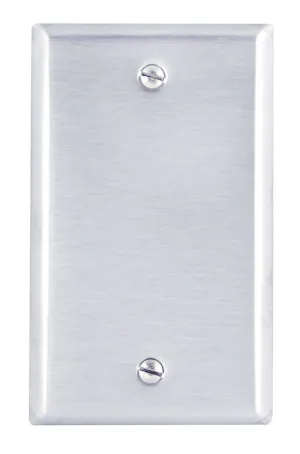 Leviton Silver 1 gang Stainless Steel Blank Wall Plate 1 pk