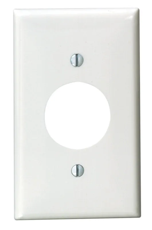 Leviton White 1 gang Nylon Outlet Wall Plate 1 pk