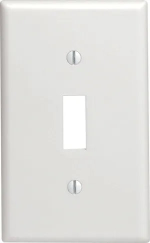 Leviton White 1 gang Nylon Toggle Wall Plate 1 pk