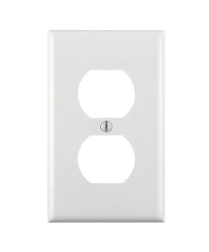 Leviton White 1 gang Thermoplastic Nylon Duplex Wall Plate 1 pk