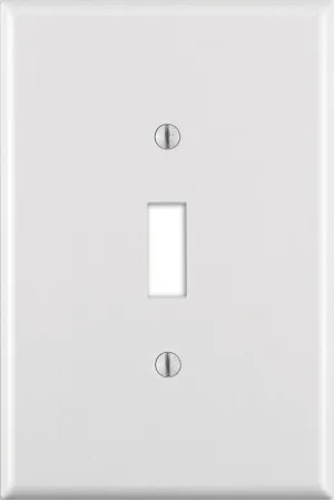 Leviton White 1 gang Thermoset Plastic Toggle Wall Plate 1 pk