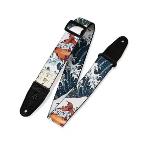 Levy’s MPD2-016 Printed Polyester Guitar Strap - 2" (Koi Fish)