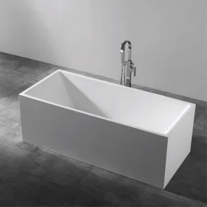 LEX 1500mm Square Freestanding Bath Gloss White