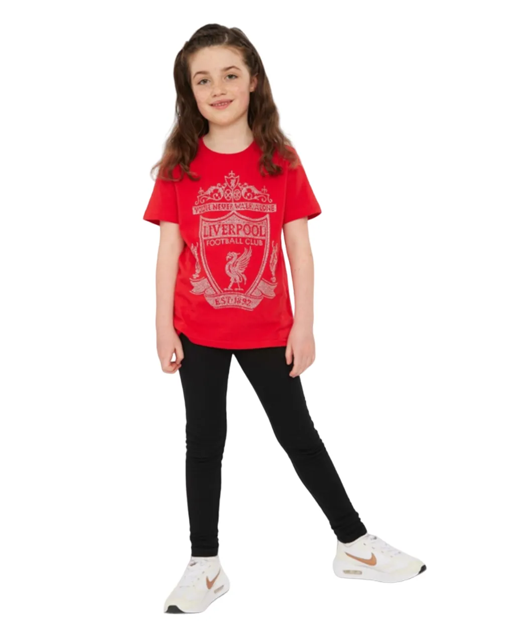 LFC Crest Diamonte Tee Junior Red RED