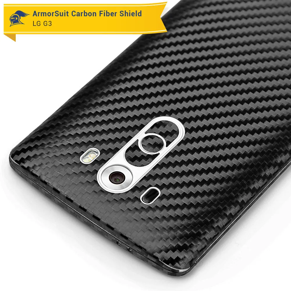 LG G3 Screen Protector   Black Carbon Fiber Film Protector