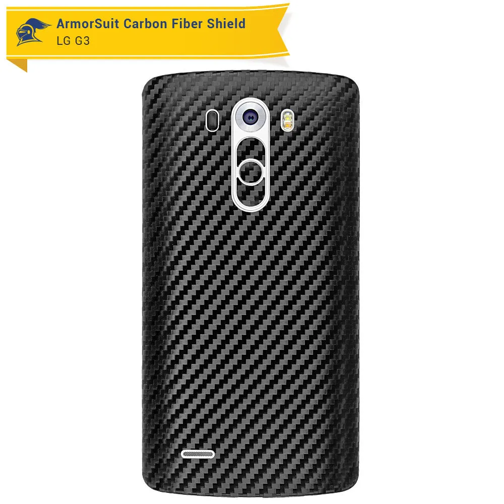 LG G3 Screen Protector   Black Carbon Fiber Film Protector