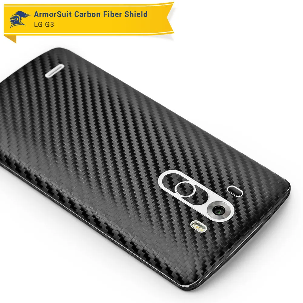 LG G3 Screen Protector   Black Carbon Fiber Film Protector