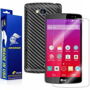 LG Tribute LS660 Screen Protector   Black Carbon Fiber Skin Protector