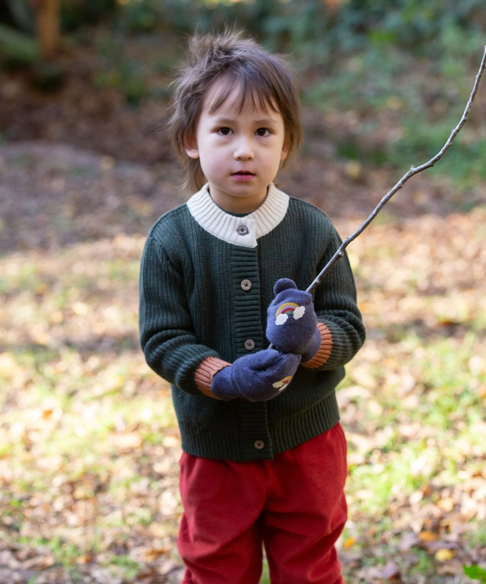 LGR From One To Another Fern Green Knitted Cardigan