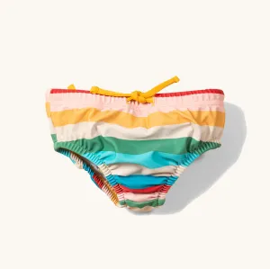 LGR Rainbow Stripe UPF 50  Recycled Reusable Swim Nappy