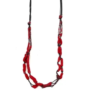 Liana Pattihis - Coral and Enamel Necklace