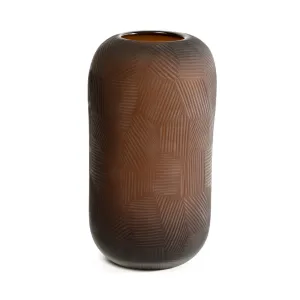 Liang & Eimil Chocolate Crystal Vase with Texture