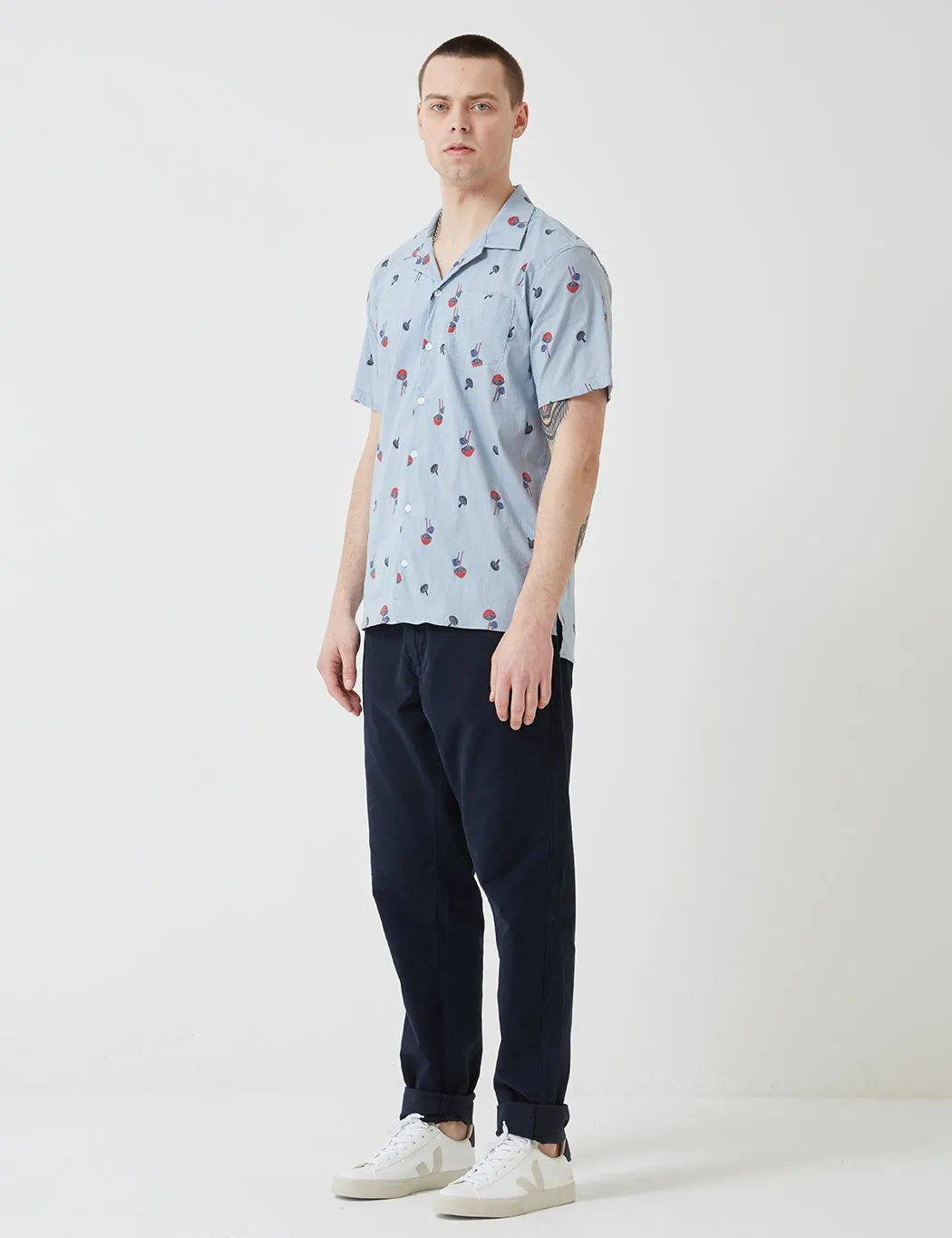 Libertine-Libertine Cave Shirt - Blue Pin Mushroom