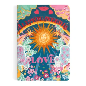 Liberty All You Need is Love B5 Handmade Embroidered Journal