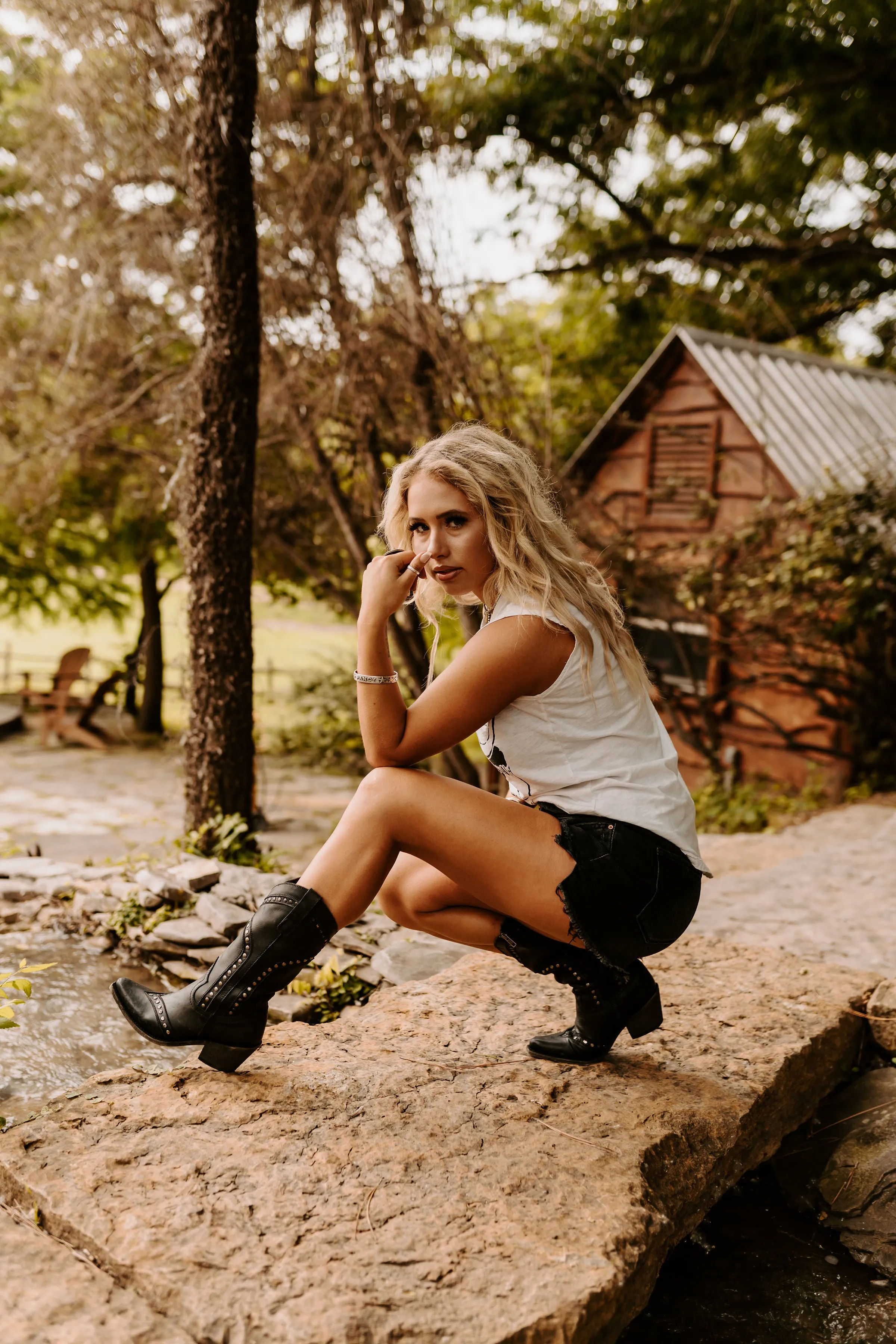 Liberty Black Studded Tall Boot