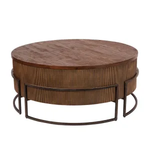 Libra Interiors Hunter Corrugated Coffee Table – Antique Gold