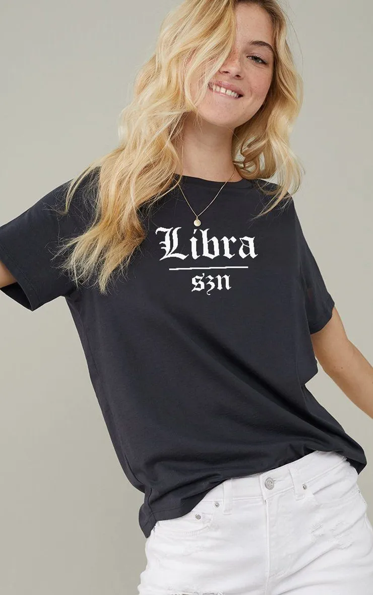 Libra Szn Star Signs Season Black T-Shirt