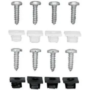 License Plate Fastener,  Black,Nylon, 4-Pk.