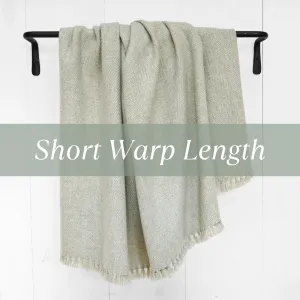 Lichen Handwoven Cashmere Short Warp Blanket