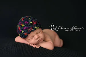 Licorice Gray Newborn Beanie Hat