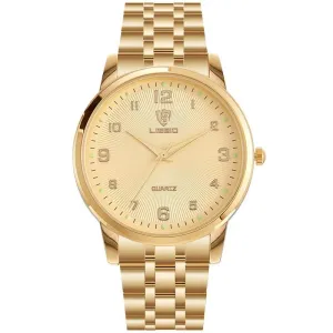 Liebig L1013 Japan Quartz Movement Golden Watch  for Couples