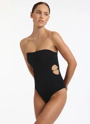 Lien Bandeau Minimal One Piece - Black