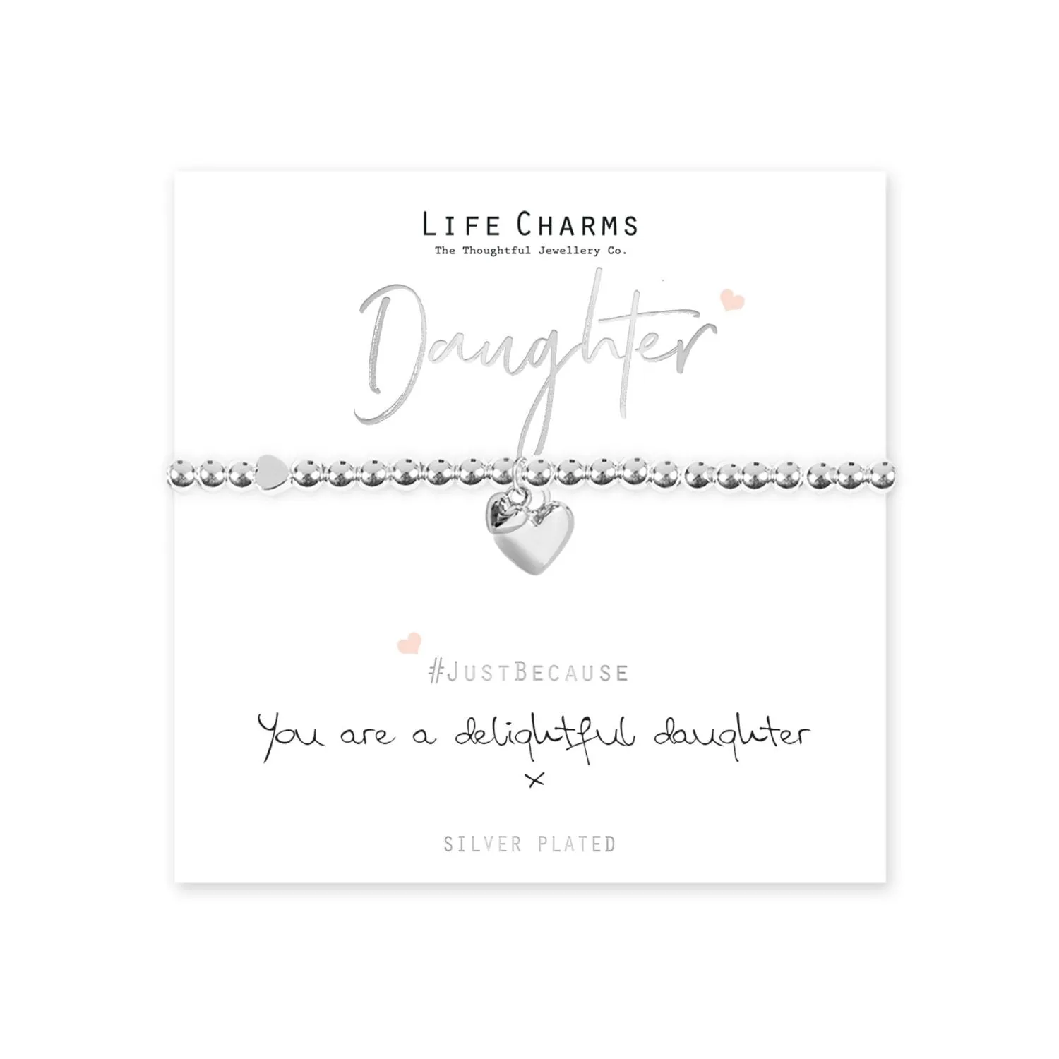 Life Charms "Delightful Daughter" Heart Bracelet