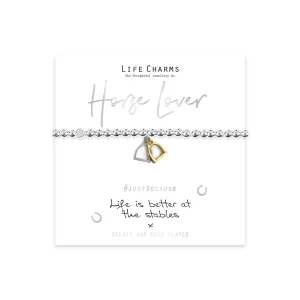 Life Charms "Life is Better At The Stables" Stirrups Bracelet