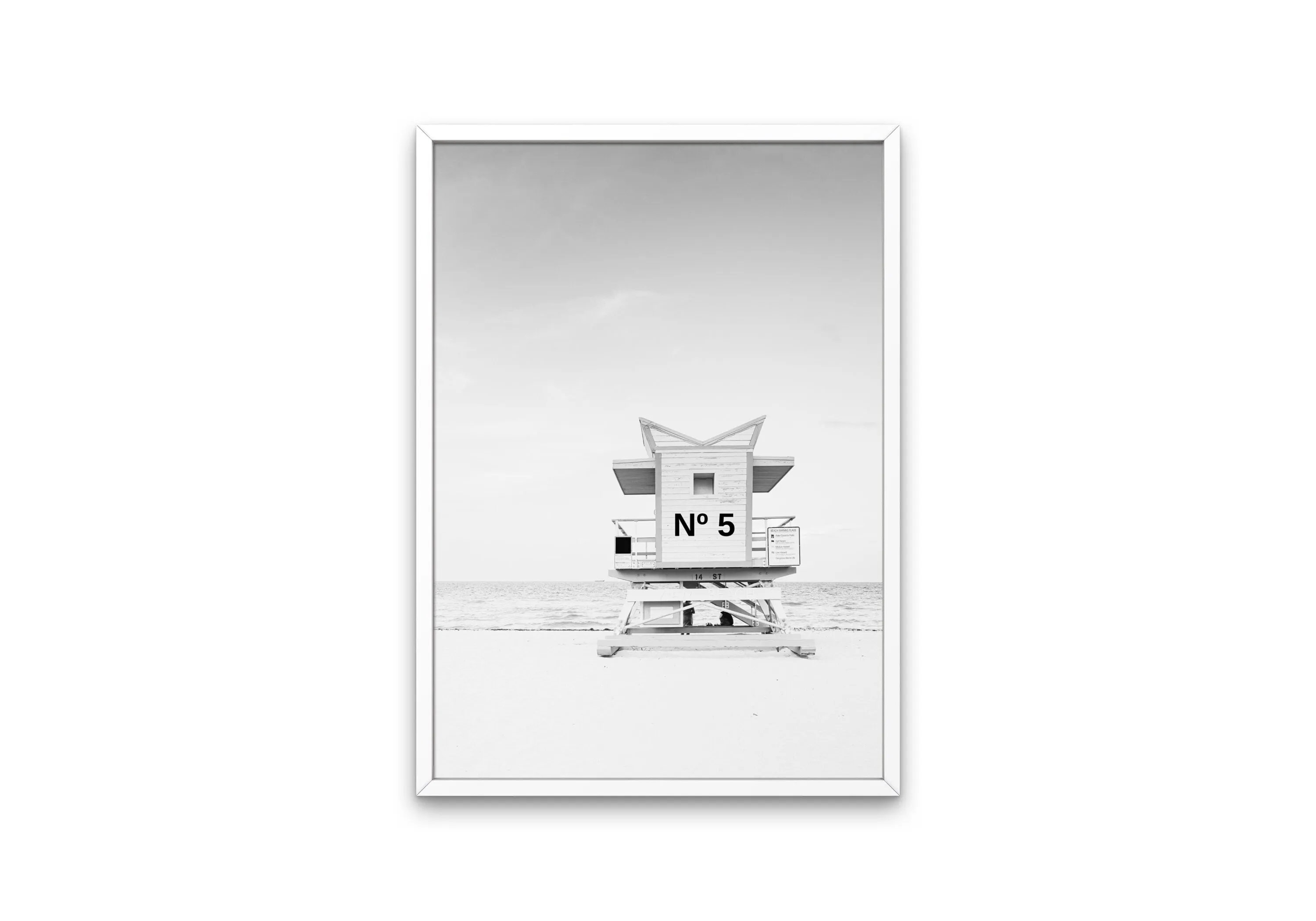 Lifeguard No 5 Black And White Fashion Poster PRINTABLE ART, Beachy Coastal Decor, High Fashion Wall Art, Black & White Prints