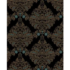 Light & Dark Brown Damask Printed Backdrop