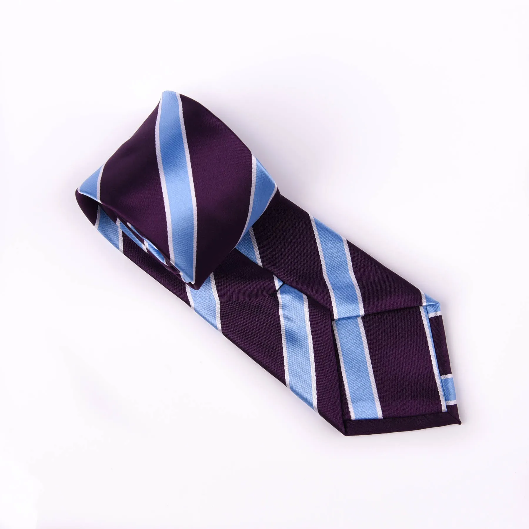 Light Blue & Purple Formal Business Striped 3 Inch Tie Mens Professional Fashion