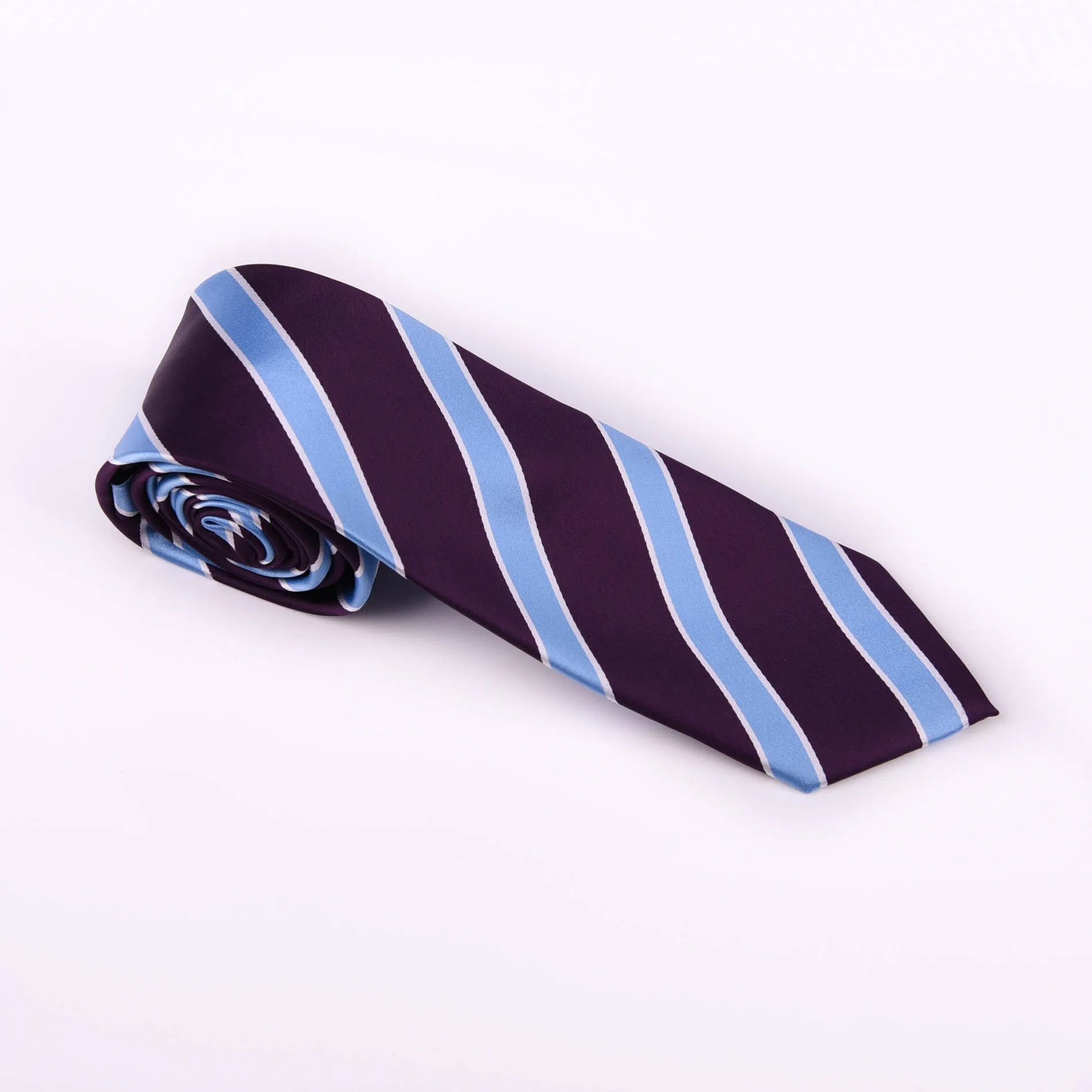 Light Blue & Purple Formal Business Striped 3 Inch Tie Mens Professional Fashion