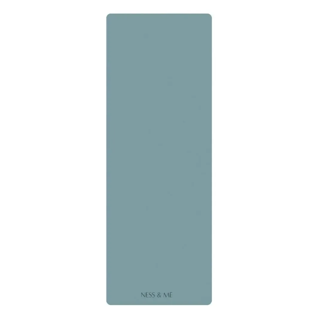 Light Blue Anti-Slip Yoga Mat 4mm (  Free Carry Strap)