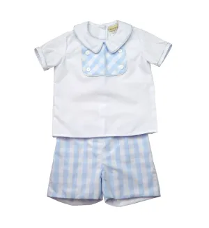 Light Blue checks  Short Set