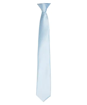 Light Blue - 'Colours' satin clip tie