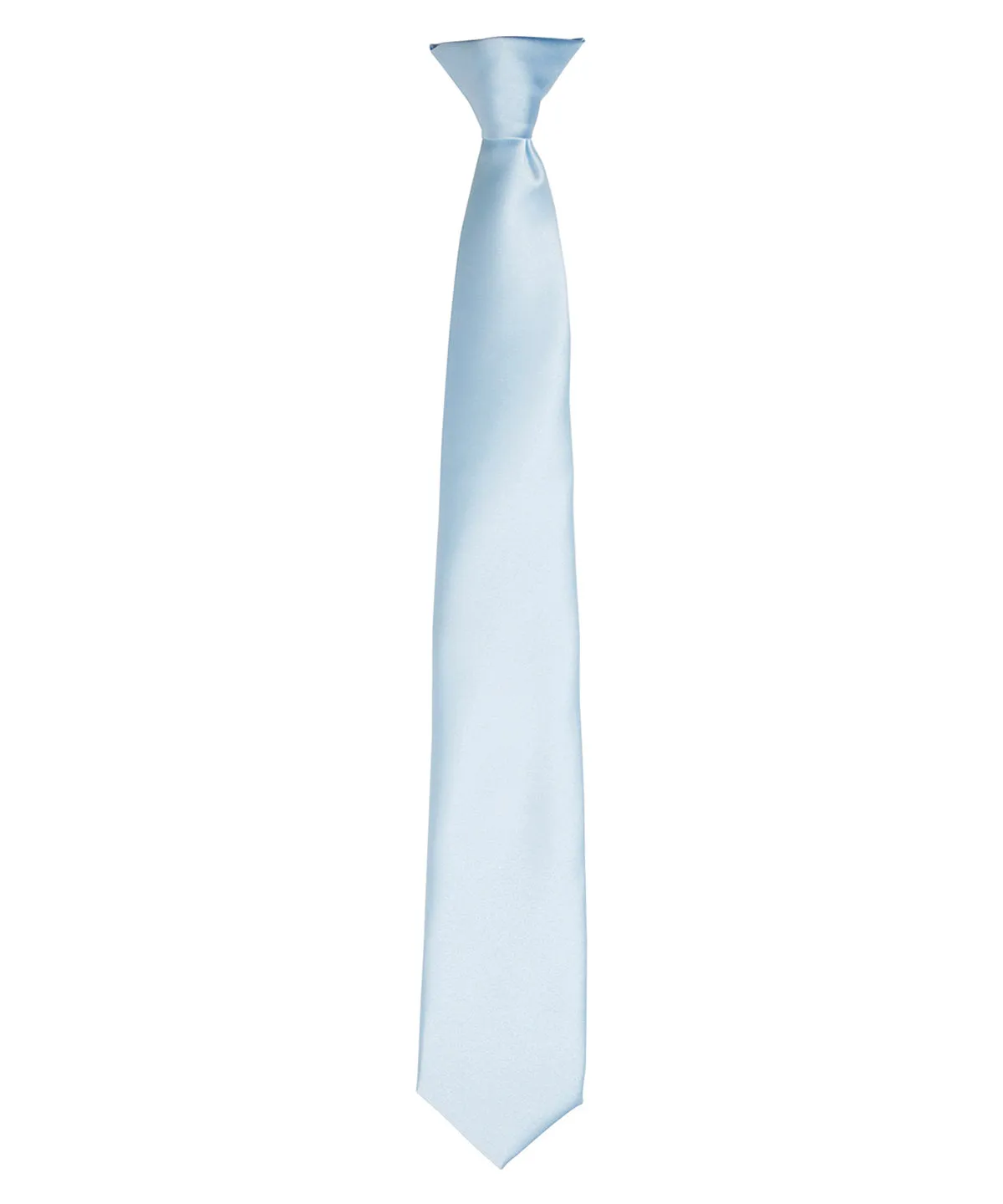 Light Blue - 'Colours' satin clip tie