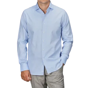 Light Blue Cotton Oxford Single Cuff Shirt