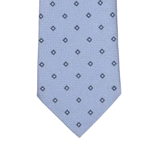 Light Blue Diamond Woven Silk Tie