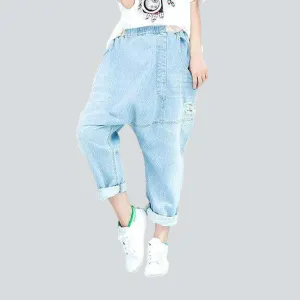 Light blue harem denim pants