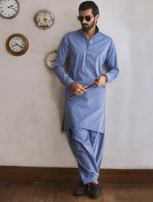 LIGHT BLUE KAMEEZ SHALWAR