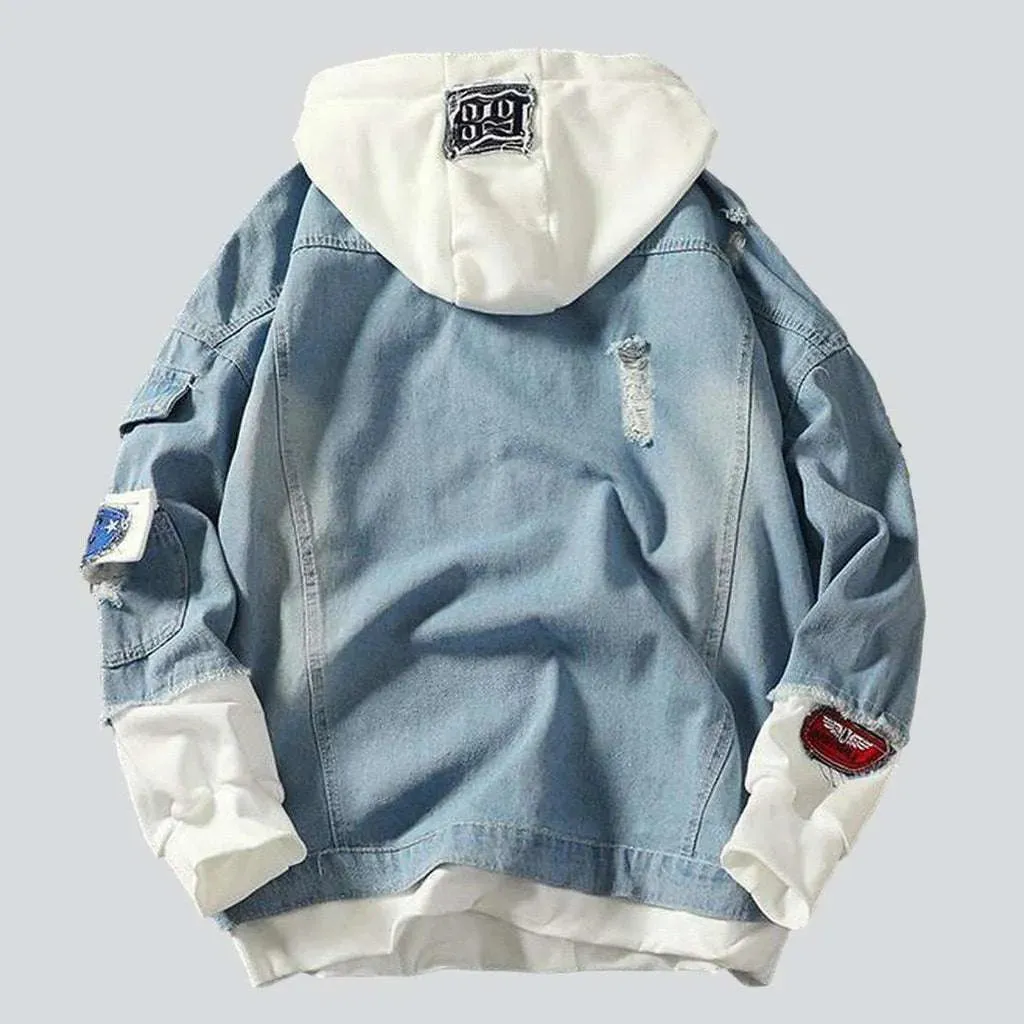 Light blue men's jeans jacket