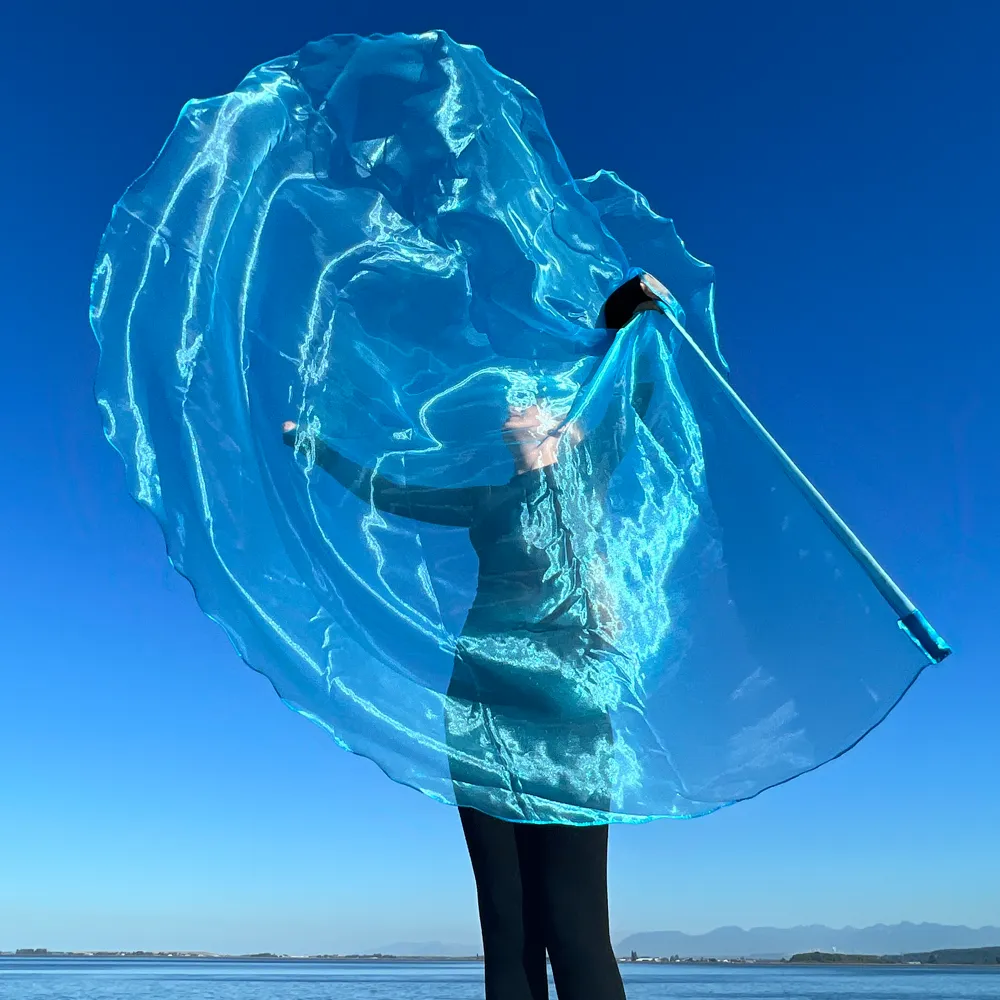 Light Blue Sheer Worship Flags