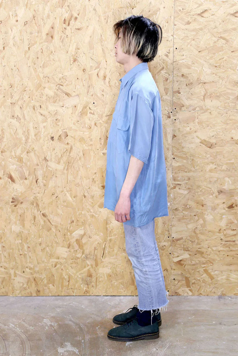 Light Blue Silk Shirt