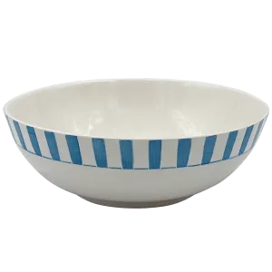 Light Blue Stripes Salad Bowl