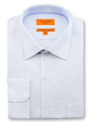 Light Blue Textured Slim Fit Kendrick Pure Cotton Shirt