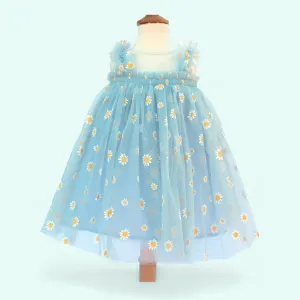 Light Blue Tulle Dress | Baby Tulle Dress | Daisies Tutu , Flower Girl tutu