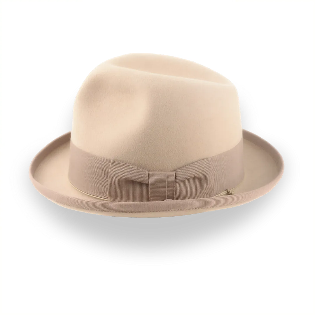 Light Camel Vintage Style Homburg Hat for Men | The Phaeton