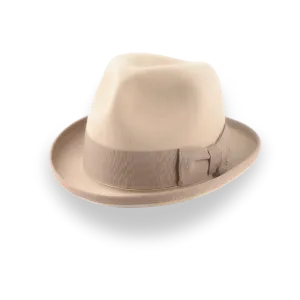 Light Camel Vintage Style Homburg Hat for Men | The Phaeton